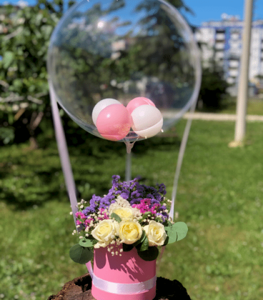Çiçekli Balon Kutusu