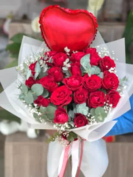 25 Adet Gül Ve Kalpli Balon