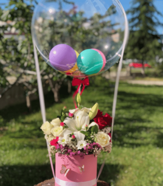 Balon Kutusu Çiçek Dolusu