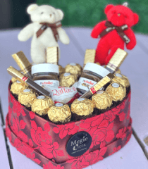 Ayıcıklı Kalpli Çikolata Kutusu