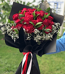 25 Kırmızı Gül Buketi