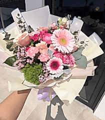 Pembe Delux Çiçek Buketi