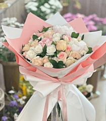 Pembe Tonlarda Nişan Buketi